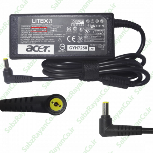 تصویر  آداپتور لپ تاپ ایسر 19 ولت 3.42 آمپر Acer PA-1700-02