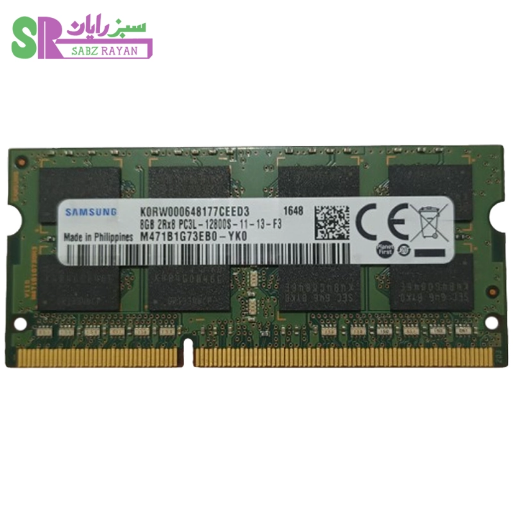 رم لپ‌تاپ سامسونگ ۸ گیگابایت DDR3L 1600