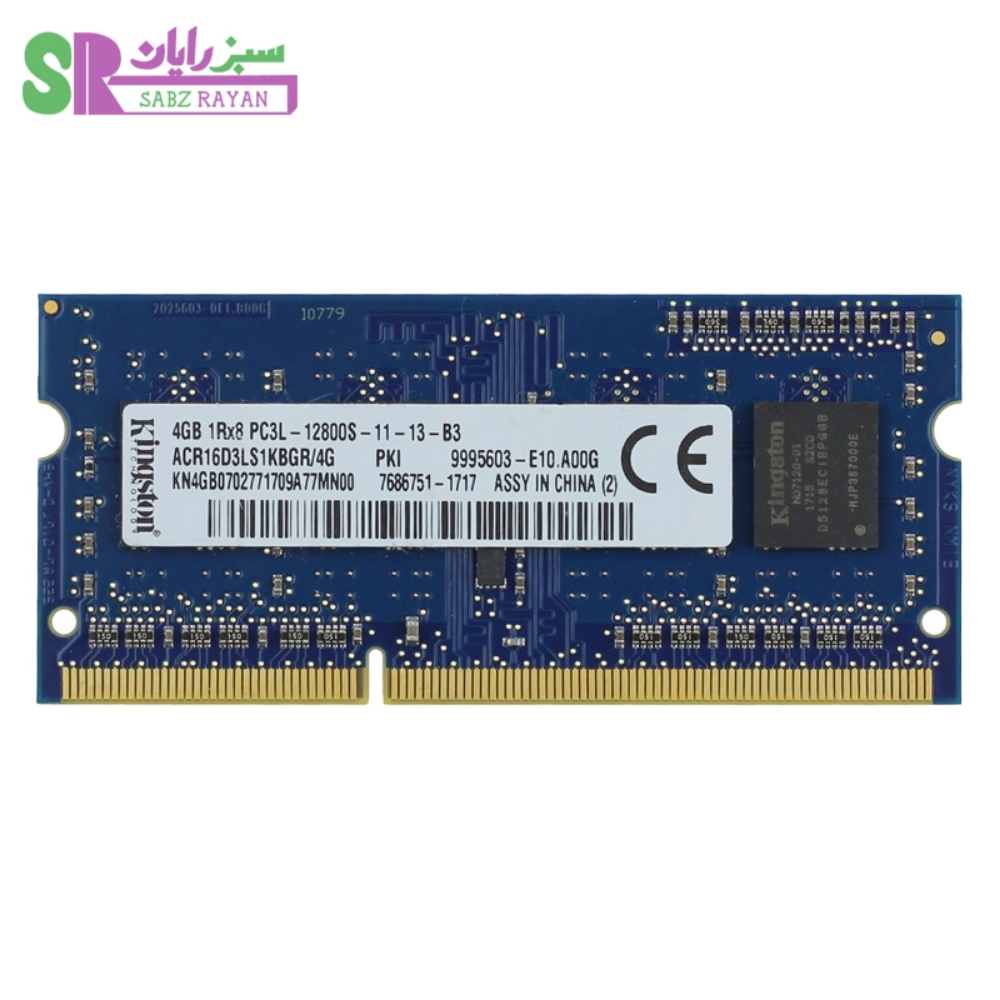 رم لپ‌تاپ کینگستون ۴ گیگابایت DDR3 1600