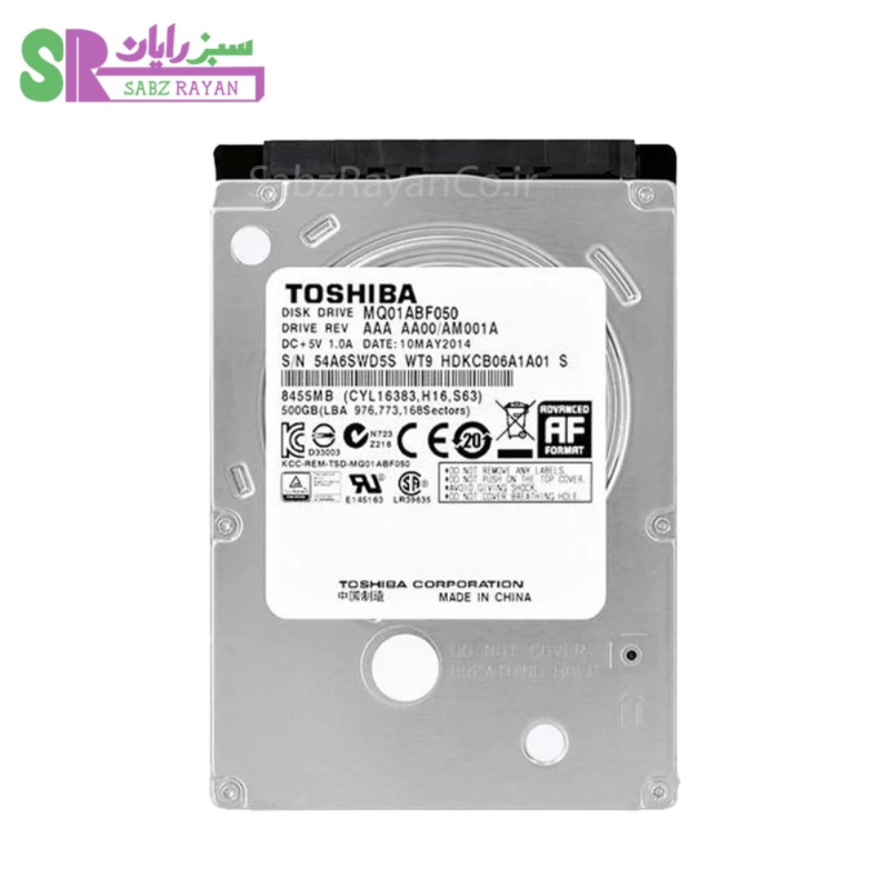 هارد لپ‌تاپ توشیبا ۵۰۰ گیگابایت