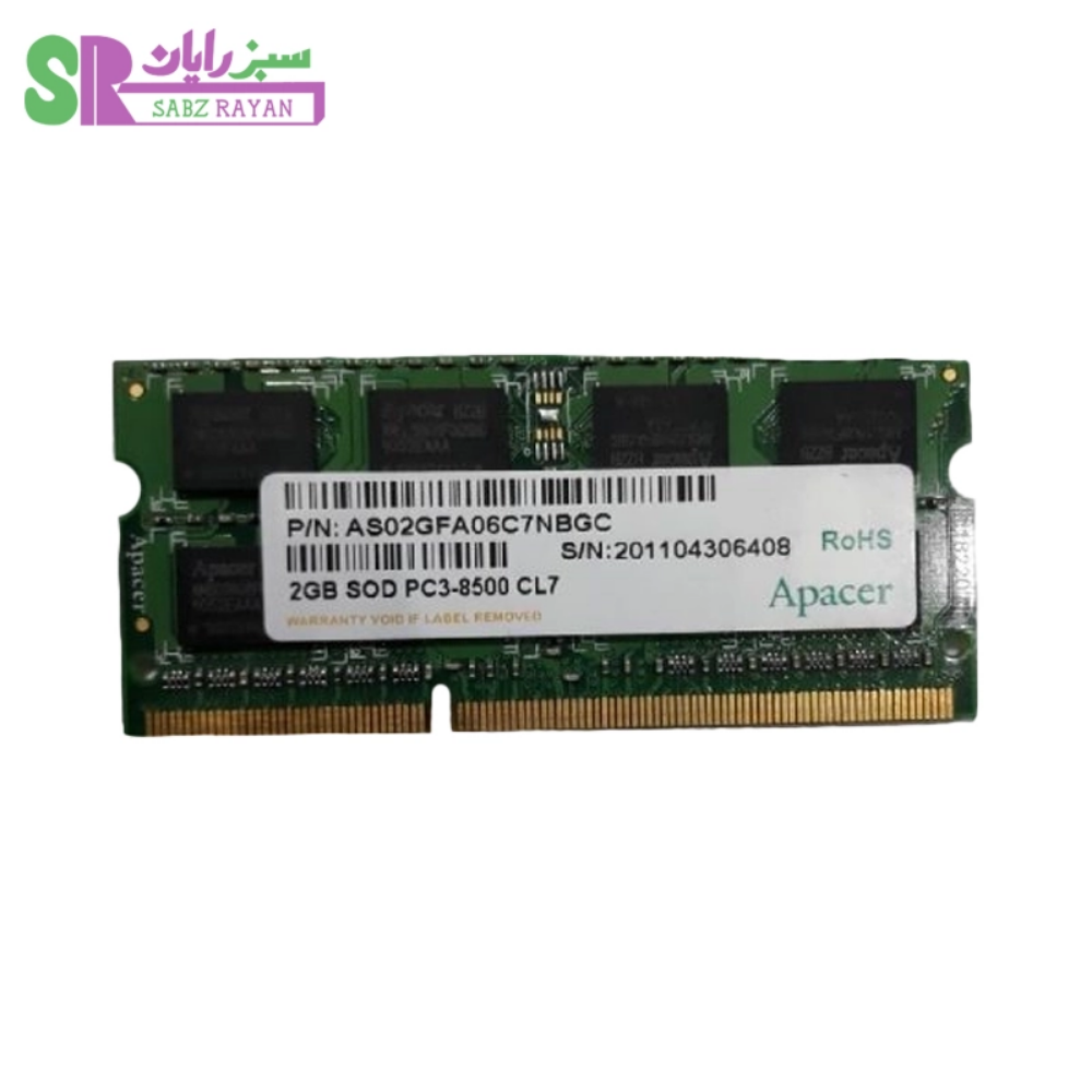 رم لپ‌تاپ اپیسر ۲ گیگابایت DDR3 1066