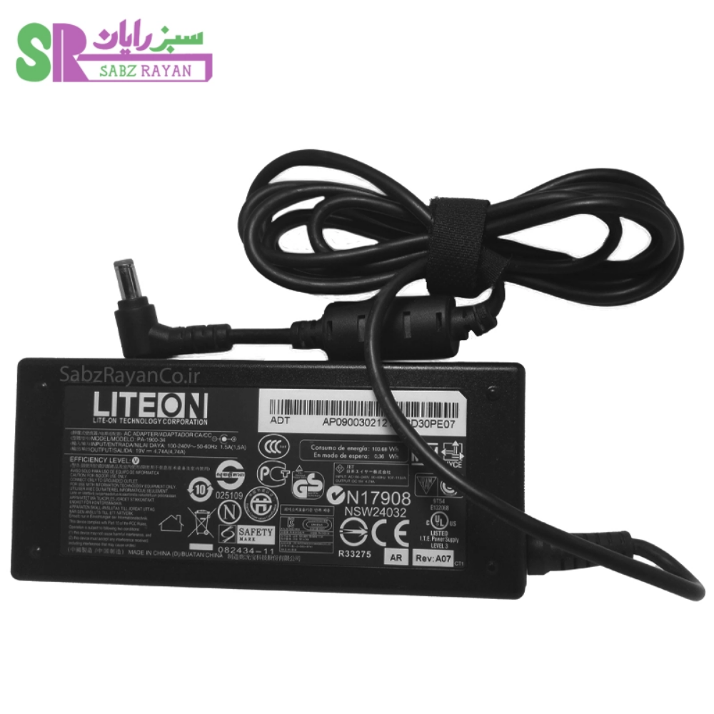 آداپتور لپ‌تاپ ایسر 19V 4.74A