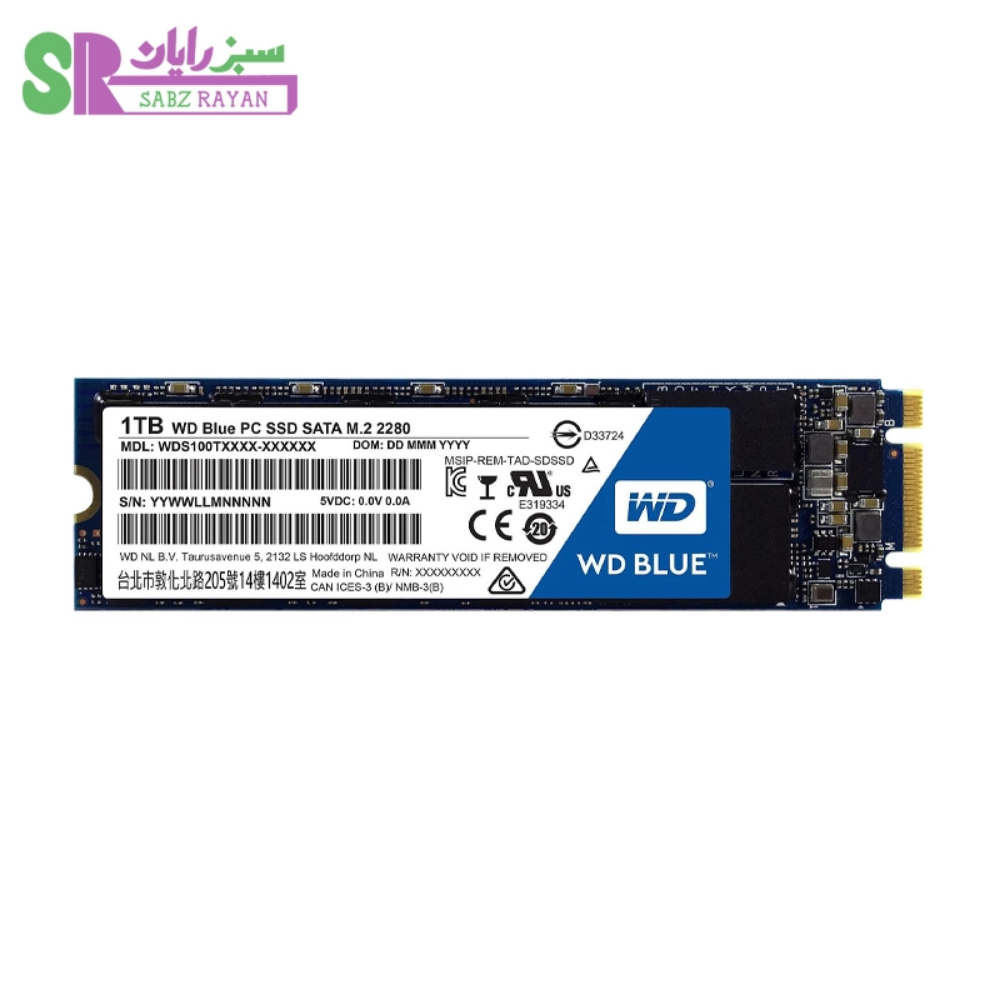 اس اس دی وسترن دیجیتال Blue WDS100T2B0B M.2 NVMe 1TB