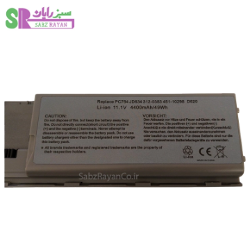 باتری 6 سلولی لپ‌تاپ دل Latitude D620 PC764