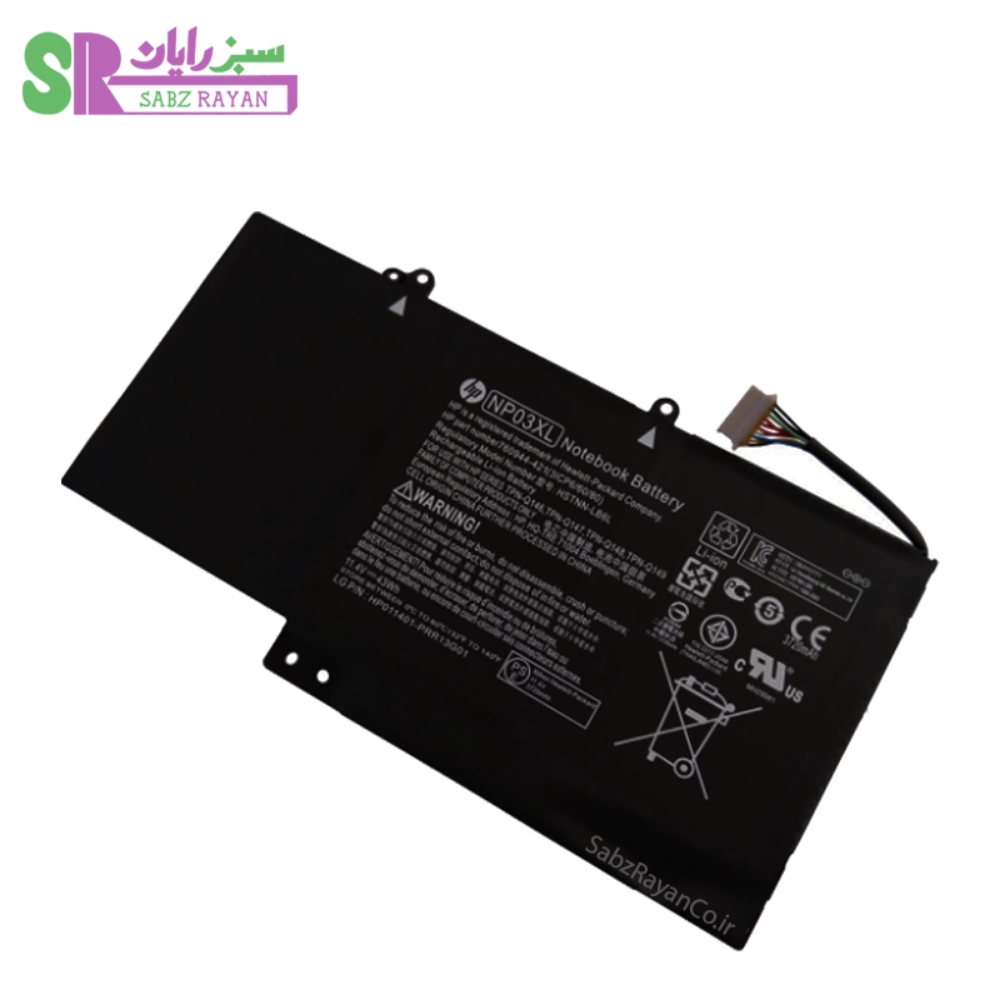 باتری 3 سلولی لپ‌تاپ اچ پی Pavilion X360 NP03XL