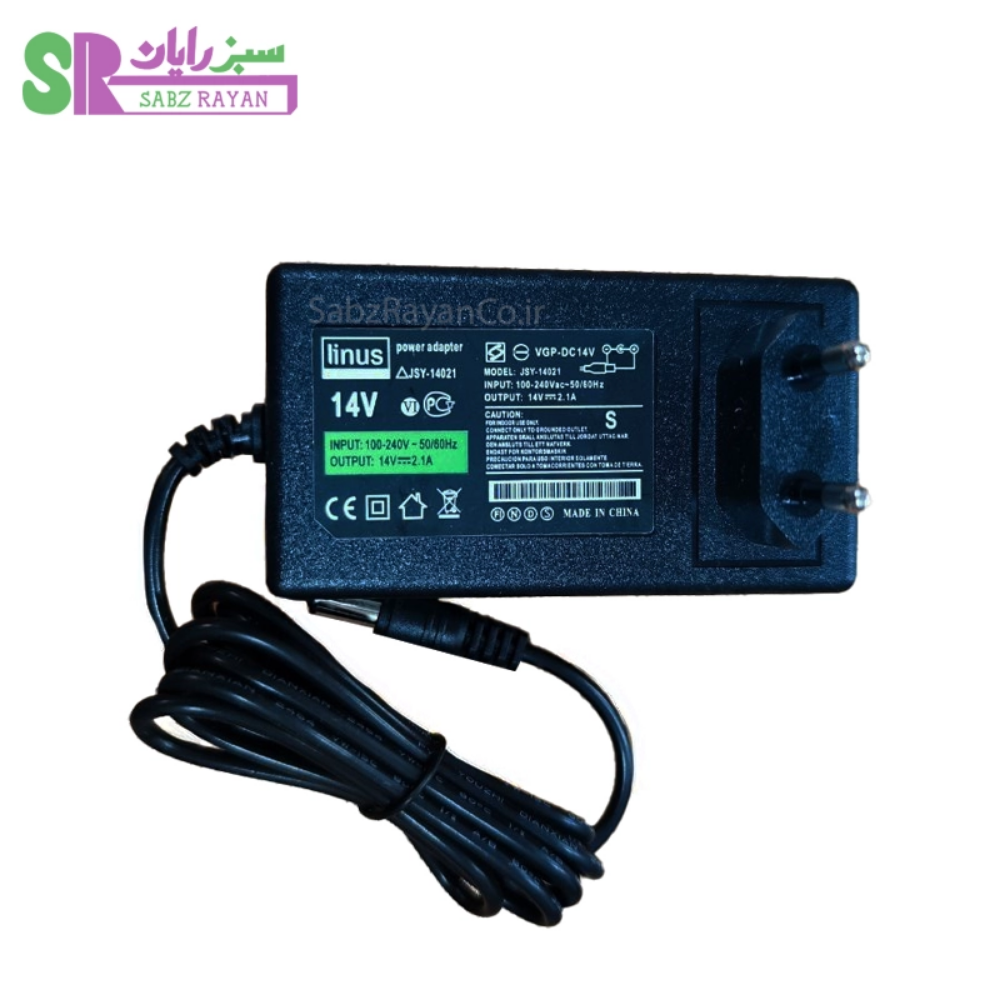 آداپتور مانیتور سامسونگ 14 ولت 2.1 آمپر JSY-14021