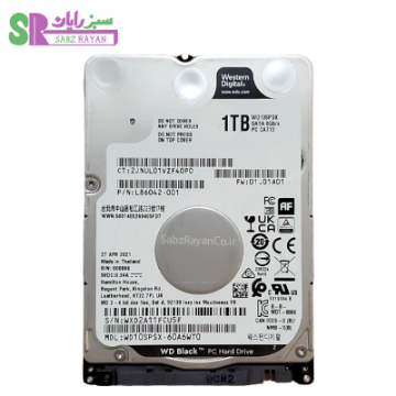 هارد دیسک وسترن دیجیتال مدل wd10spsx ظرفیت 1 ترابایت