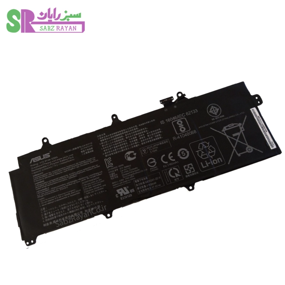 باتری ۴ سلولی لپ‌تاپ ایسوس GX501 مدل C41N1712